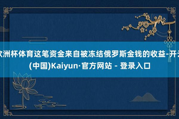欧洲杯体育这笔资金来自被冻结俄罗斯金钱的收益-开云(中国)Kaiyun·官方网站 - 登录入口
