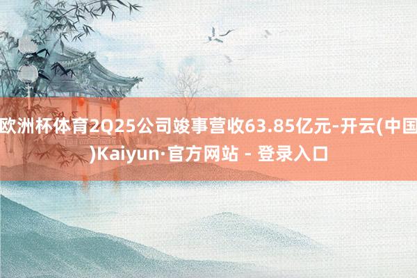 欧洲杯体育2Q25公司竣事营收63.85亿元-开云(中国)Kaiyun·官方网站 - 登录入口
