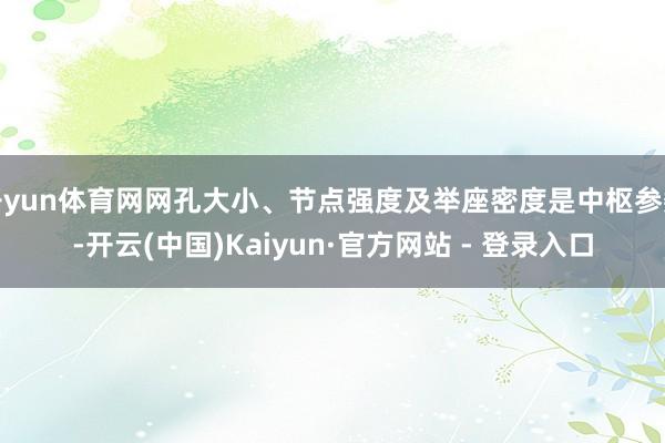 开yun体育网网孔大小、节点强度及举座密度是中枢参数-开云(中国)Kaiyun·官方网站 - 登录入口