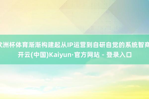 欧洲杯体育渐渐构建起从IP运营到自研自觉的系统智商-开云(中国)Kaiyun·官方网站 - 登录入口