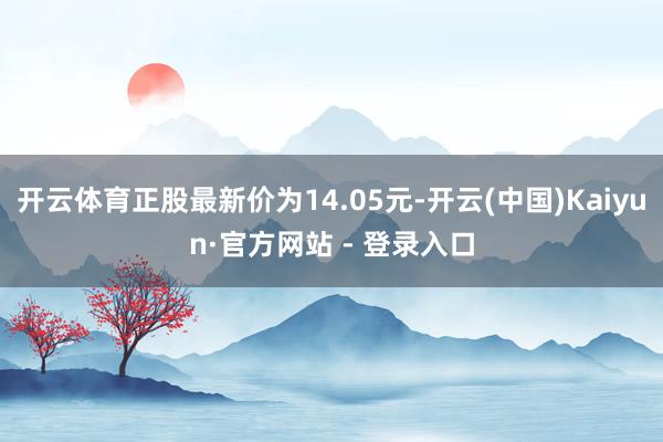 开云体育正股最新价为14.05元-开云(中国)Kaiyun·官方网站 - 登录入口