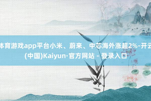体育游戏app平台小米、蔚来、中芯海外涨超2%-开云(中国)Kaiyun·官方网站 - 登录入口