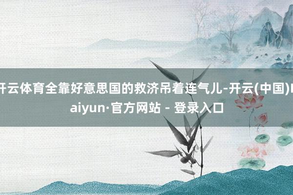 开云体育全靠好意思国的救济吊着连气儿-开云(中国)Kaiyun·官方网站 - 登录入口