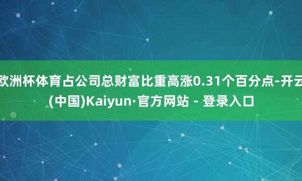 欧洲杯体育占公司总财富比重高涨0.31个百分点-开云(中国)Kaiyun·官方网站 - 登录入口