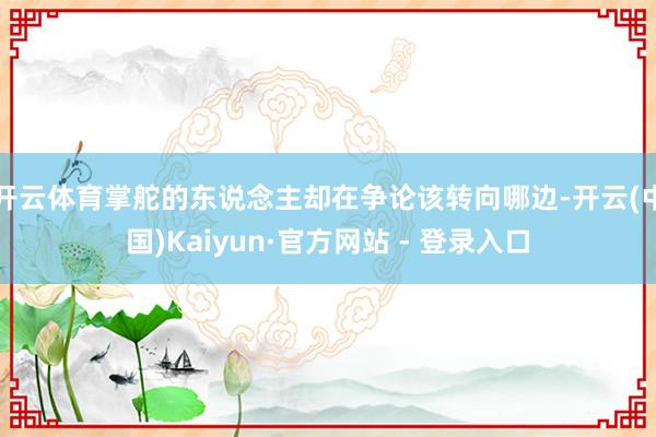 开云体育掌舵的东说念主却在争论该转向哪边-开云(中国)Kaiyun·官方网站 - 登录入口